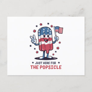4. Juli Nur hier für die Popsicle Patriotisch Postkarte