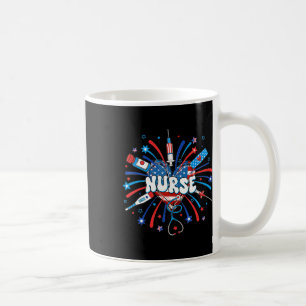 4. Juli Nurse American Flag Amerikanische Unabhäng Kaffeetasse