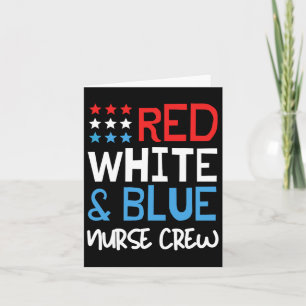 4. Juli Nurse Crew Scrub Tops Patriotische Kranken Karte