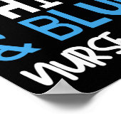 4. Juli Nurse Crew Scrub Tops Patriotische Kranken Poster (Ecke)