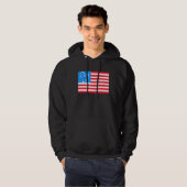 4. Juli Nurse Independence Day American Flag Hoodie (Vorne ganz)