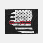 4. Juli Ohio US Flag Staaten Vintag Fleecedecke (Vorderseite (Horizontal))
