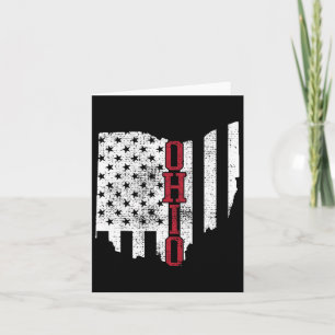 4. Juli Ohio US Flag Staaten Vintag Karte