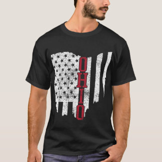 4. Juli Ohio USA Flag Staaten Vintag T-Shirt