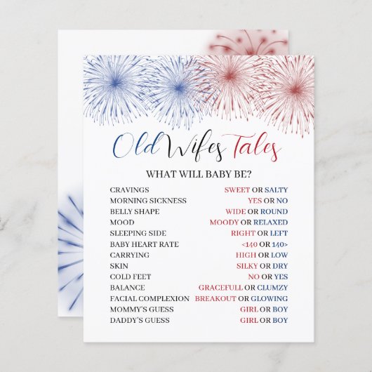 4. Juli Old Wifes Tales Spiel. (Vorne/Hinten)