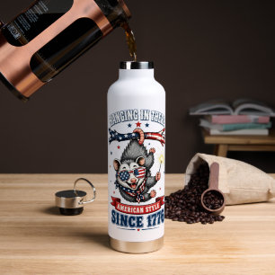 4. Juli Opossum Hängende Wasserflasche Trinkflasche