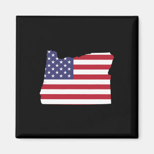 4. Juli Oregon Staat American Flag Party Magnet