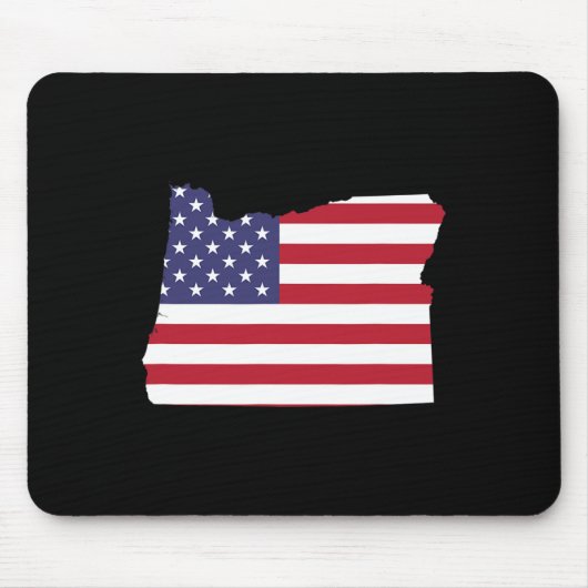 4. Juli Oregon Staat American Flag Party Mousepad (Vorne)