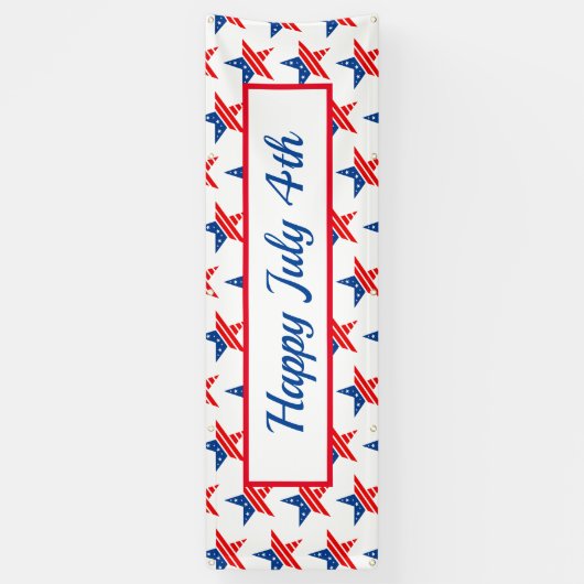 4. Juli Outdoorbanner Banner (Vertikal)