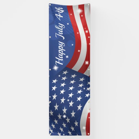 4. Juli Outdoorbanner Banner (Vertikal)