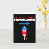 4. Juli Paar I Liebe Sein Firecracker Karte (Gelbe Blume)