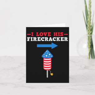 4. Juli Paar I Liebe Sein Firecracker Karte