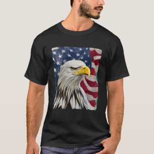 4. Juli Painting Bald Eagle American Flag USA T-Shirt