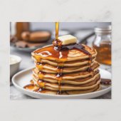 4. Juli Pancake Frühstück Postkarte (Vorderseite)