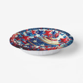 4. Juli Papierhüllen, 7" Papierschale Pappteller (Gewinkelt)