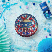 4. Juli Papierhüllen, 7" Papierschale Pappteller (Party)