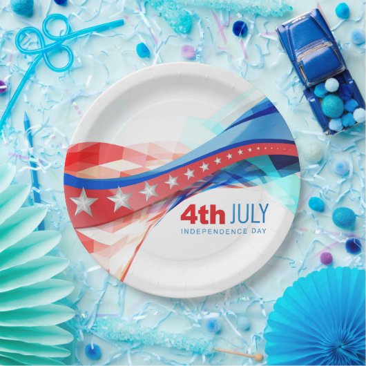 4. Juli Papierplatte Pappteller (Party)