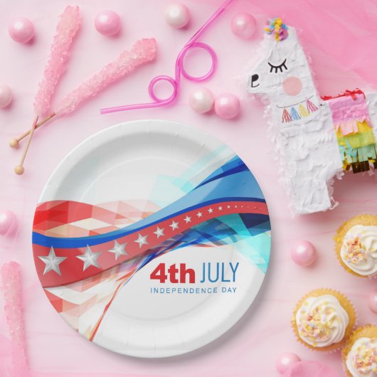 4. Juli Papierplatte Pappteller (Party)