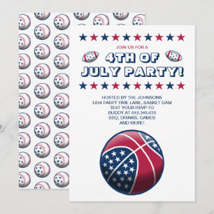 4. Juli Party Balls Einladung