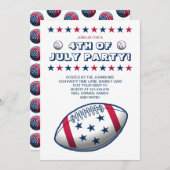 4. Juli Party Balls Einladung (Vorne/Hinten)