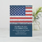 4. Juli Party Barbecue Einladung (Stehend Vorderseite)