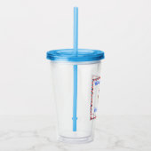 4. Juli Party Cool Patriotic Emoji Acryltrinkbecher (Rechts)