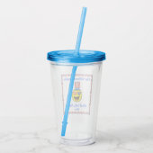 4. Juli Party Cool Patriotic Emoji Acryltrinkbecher (Rückseite)