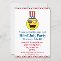 4. Juli Party Cool Patriotic Emoji