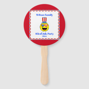 4. Juli Party Cool Patriotic Emoji Fächer