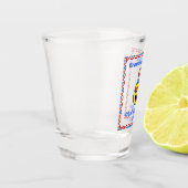 4. Juli Party Cool Patriotic Emoji Schnapsglas (Links)