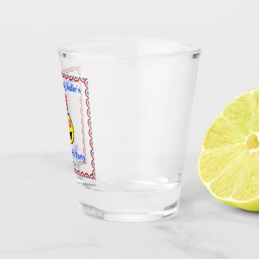 4. Juli Party Cool Patriotic Emoji Schnapsglas (Rechts)