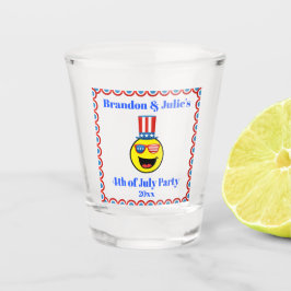 4. Juli Party Cool Patriotic Emoji Schnapsglas