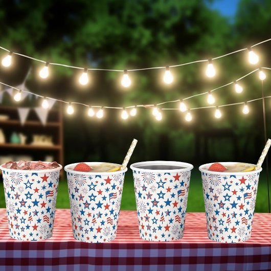 4. Juli Party Cups Pappbecher