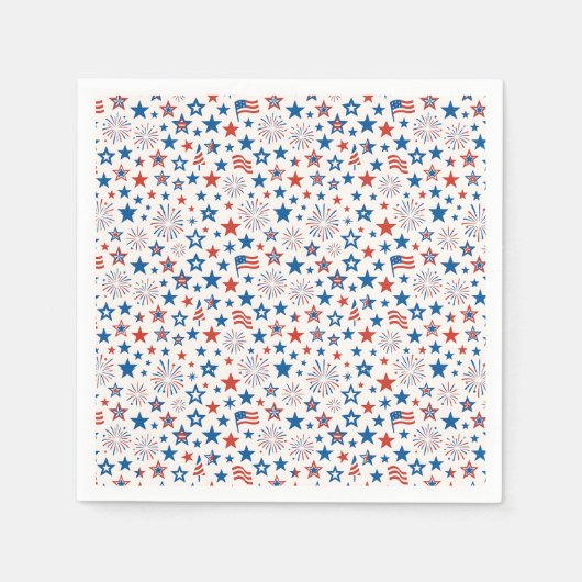 4. Juli Party Cups Serviette (Vorderseite)