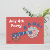 4. Juli Party Einladung (Stehend Vorderseite)