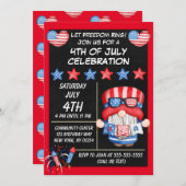 4. Juli Party Einladung (Vorne/Hinten)