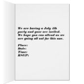 4. Juli. Party Einladung (Innen (Rechts))