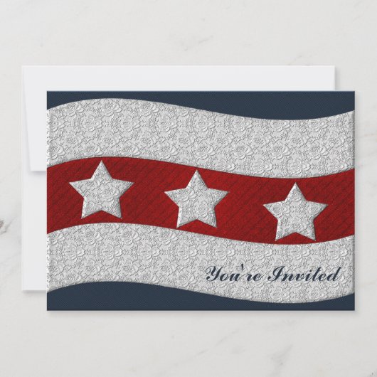 4. Juli Party Einladung (Vorderseite)