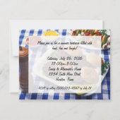 4. Juli Party Einladung, Burgers & Flag Einladung (Rückseite)