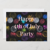 4. Juli Party Einladung Feuerwerk (Vorderseite)