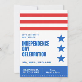 4. Juli Party Einladung - USA Thema