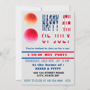 ‎ 4. Juli Party Einladungen ‎ Einladung