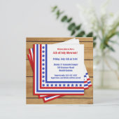 4. Juli Party Einzigartige Einladung (Stehend Vorderseite)