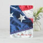 4. Juli Party-Flagge Einladung (Stehend Vorderseite)