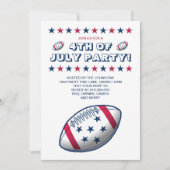 4. Juli Party Fußball Einladung (Vorderseite)