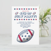 4. Juli Party Fußball Einladung (Stehend Vorderseite)
