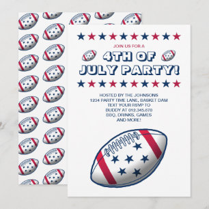 4. Juli-Party Fußball Einladung