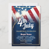 4. Juli Party Geburtstagsparty Einladungen (Vorderseite)