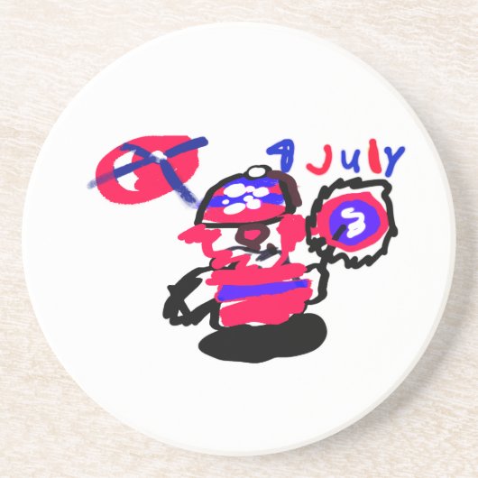 4. Juli-Party Getränkeuntersetzer (Vorne)