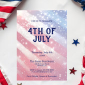 4. Juli Party Glitzer Red White Blue Patriotic Einladung
